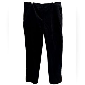 Talbots RSVP Black Velvet Straight Leg Ankle Detail Pants Size 8